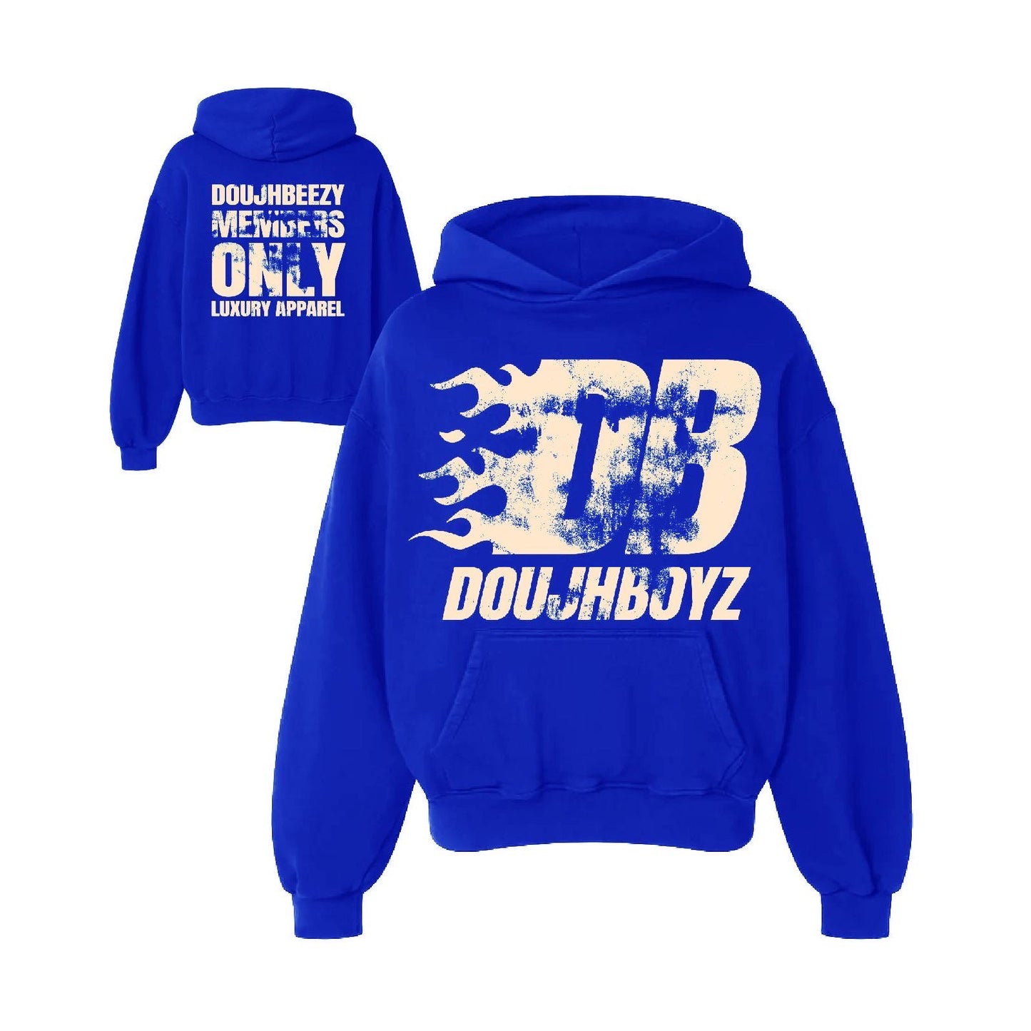 DoujhBeezy Members only Flames Hoodie
